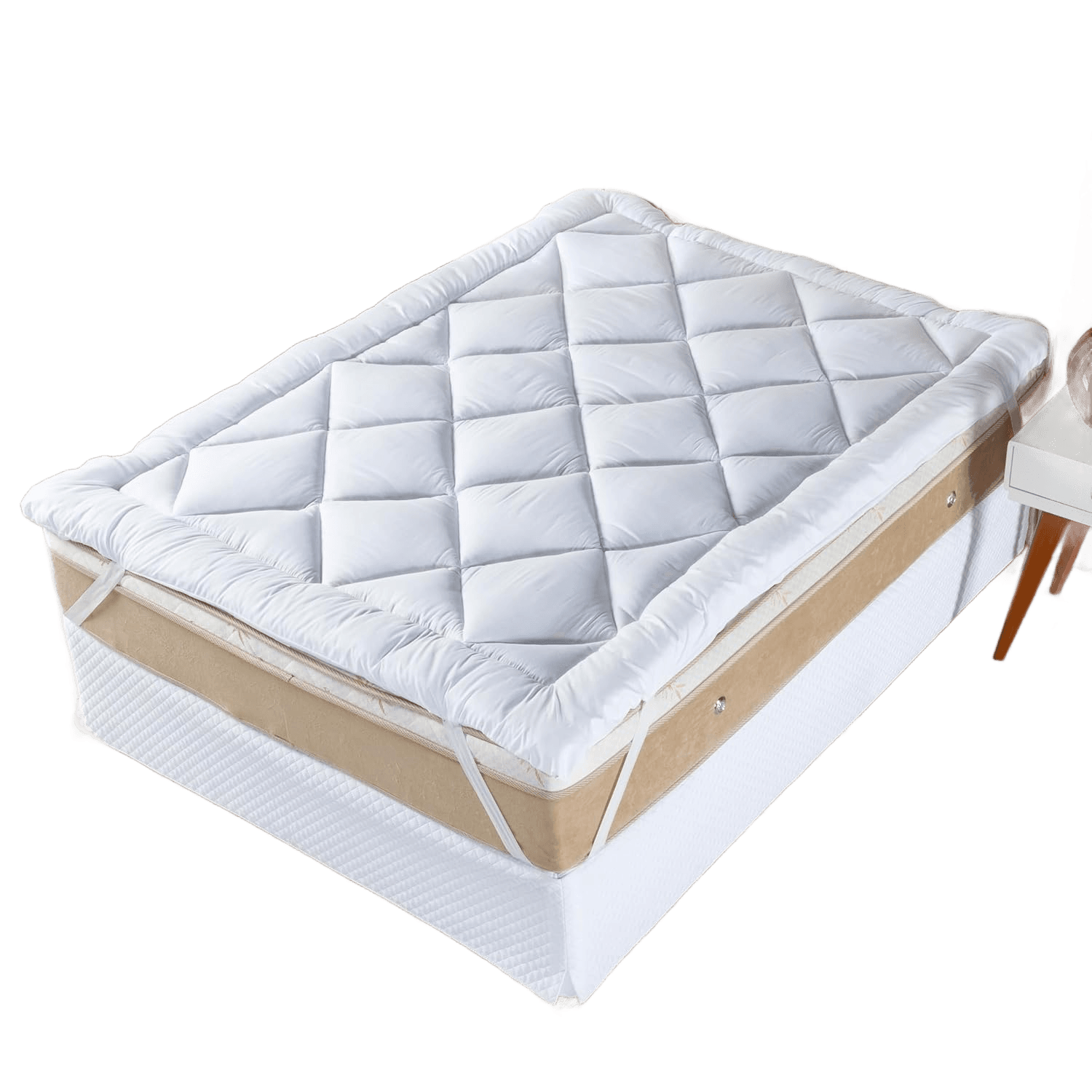 pillow-top-400-fios-toque-de-plumas-casa-dona-solteiro - Imagem