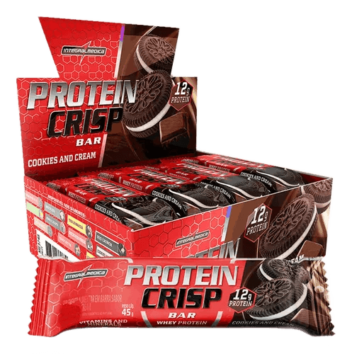 protein-crisp-bar-cookies-and-cream-12-und-integralmedica - Imagem