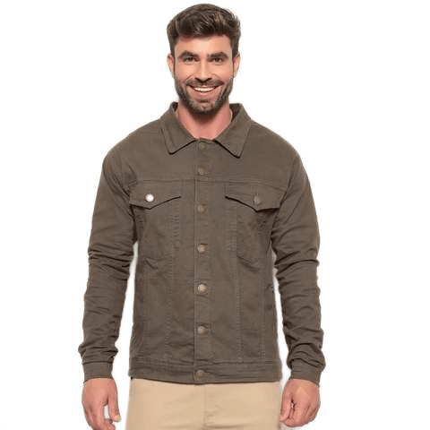 jaqueta-masculina-sarja-jeans-premium-com-bolso - Imagem