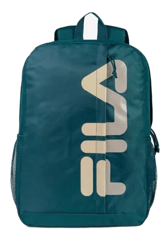mochila-unisex-fila-cut-logo-cor-verde-florestaoff-white-desenho-do-tecido-lisa - Imagem