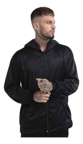 casaco-corta-vento-masculina-casaco-capuz-flanelada-dryfit - Imagem