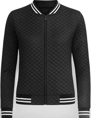 jaqueta-feminina-bomber-listras-blusa-frio-ziper-matelasse - Imagem