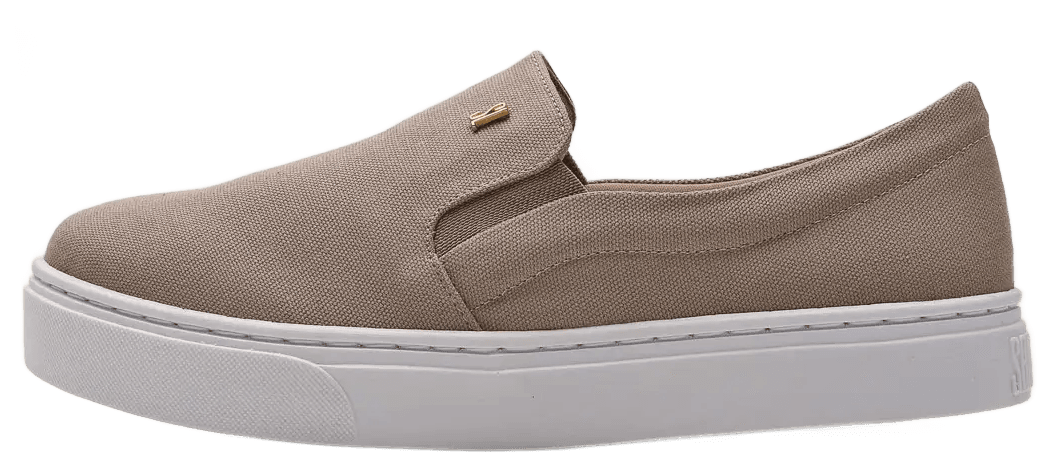 tenis-slip-on-santa-lolla-liso-bege - Imagem