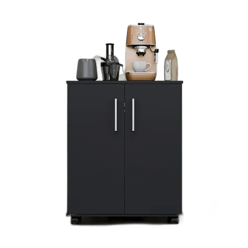 armario-organizador-bonatto-2-portas-buffet-balcao-multiuso-cor-preto - Imagem