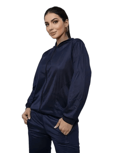 Casaco Corta Vento Feminino Casaco Capuz Flanelada Dryfit