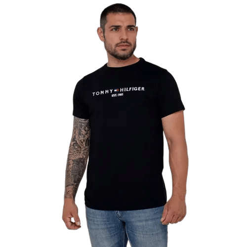 camiseta-tommy-hilfiger-logo-masculina-9m6c - Imagem