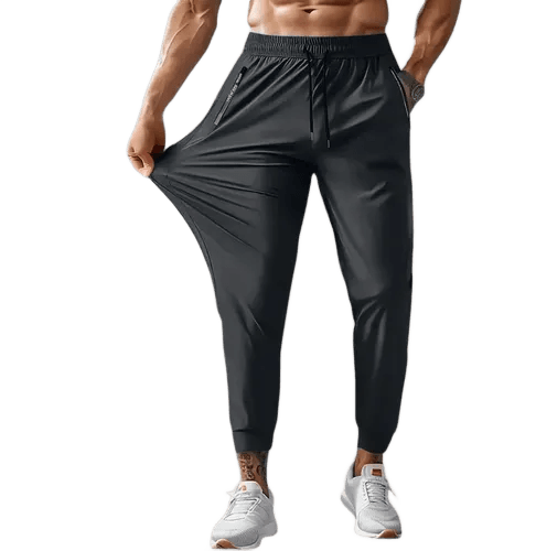 calca-respiravel-esportiva-masculina-slim-elastano-academia - Imagem