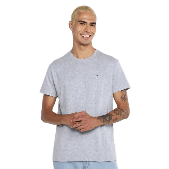 camiseta-tommy-hilfiger-essential-masculina-cinza - Imagem