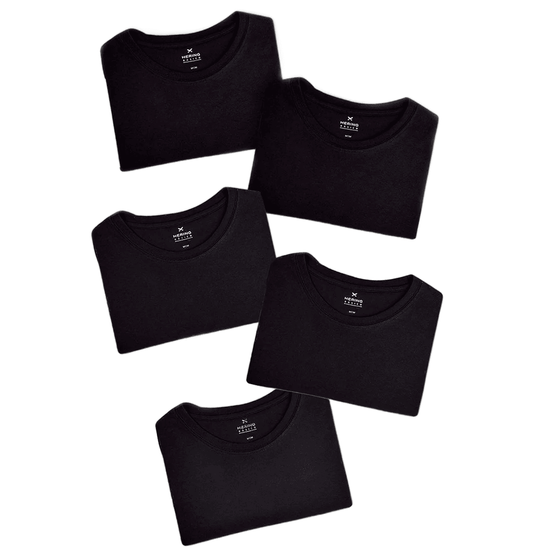kit-com-5-camisetas-masculinas-basicas-slim-hering-ir5u - Imagem