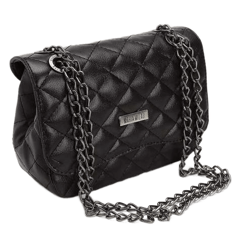 bolsa-de-lado-feminina-lateral-com-corrente-matelasse-festa-cor-preto - Imagem