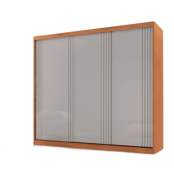 guarda-roupa-casal-connor-100-mdf-3-portas-de-correr-moderna-mobilia - Imagem