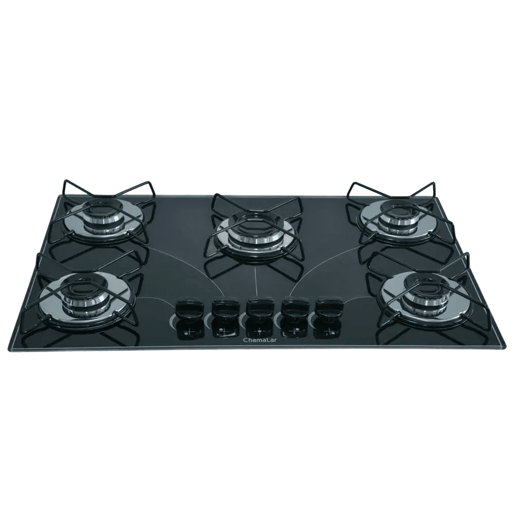 fogao-cooktop-gas-5-bocas-ultra-chama-127v220v-chamalar - Imagem