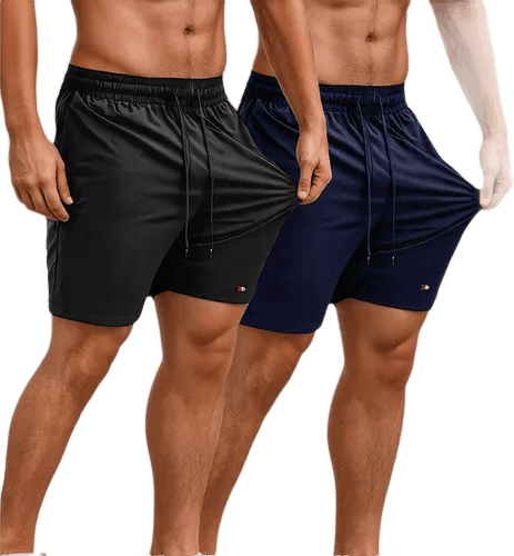 Kit 2 Shorts Bermuda Tactel Elástico Sandrini Academia Sport