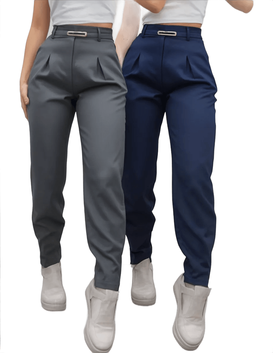 kit-2-calcas-alfaiataria-feminina-cenoura-casual-social - Imagem