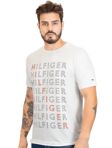 camiseta-tommy-hilfiger-masculina-logo-repeat-tee-branca - Imagem