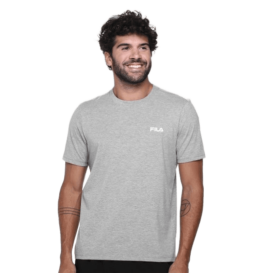 camiseta-fila-classic-masculina-pretobranco - Imagem