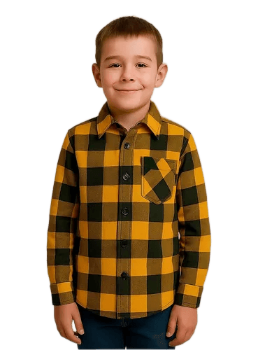 camisa-xadrez-menino-manga-longa-juvenil-flanelada-bolsos - Imagem