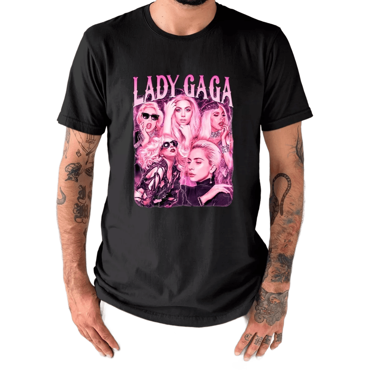 camiseta-basica-unissex-lady-gaga-cantora-americana-stefani - Imagem