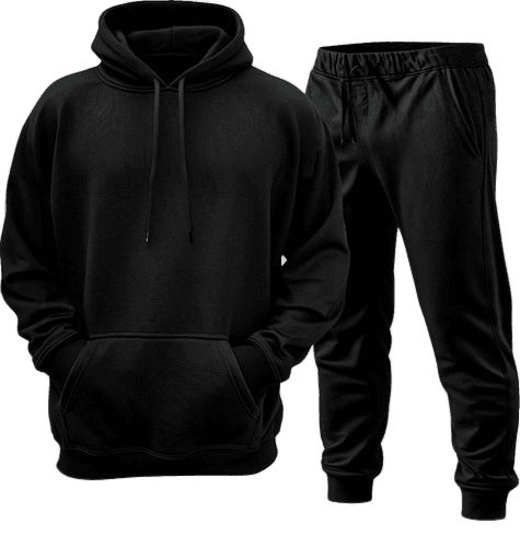 conjunto-calca-e-blusa-de-moletom-liso-masculino-unissex - Imagem