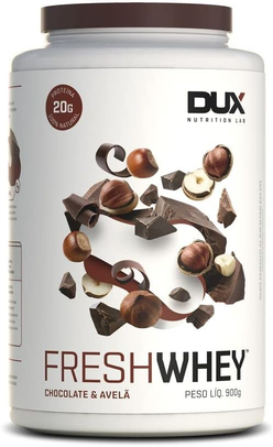 dux-nutrition-fresh-whey-chocolate-belga-e-avela-pote-900-g - Imagem