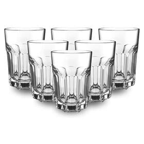 jogo-de-copos-vidro-kit-6-pecas-350ml-cozinha-agua-suco-cedar-glass - Imagem