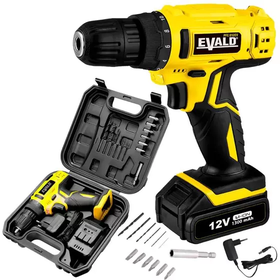 parafusadeira-e-furadeira-a-bateria-12v-bivolt-pfe-12ev-com-maleta-e-kit-evald - Imagem