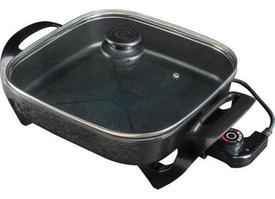 Panela Multifuncional Elétrica Quadrada 30cm Grill Antiaderente Portátil Mangiare Agratto Apeq01i