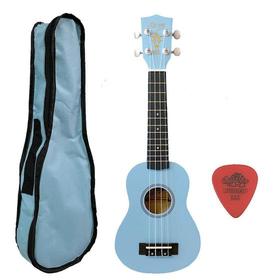 ukulele-azul-seven-soprano-suk-07-lb-c-capa-seven-guitars - Imagem