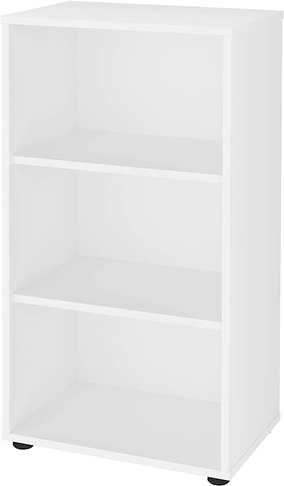 estante-livreiro-baixa-multiuso-3-nichos-branca-clean-artany - Imagem