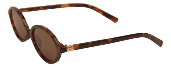 Óculos De Sol Feminino Oval Blogueira Retro Vintage Y2k Moda Leopardo Marrom