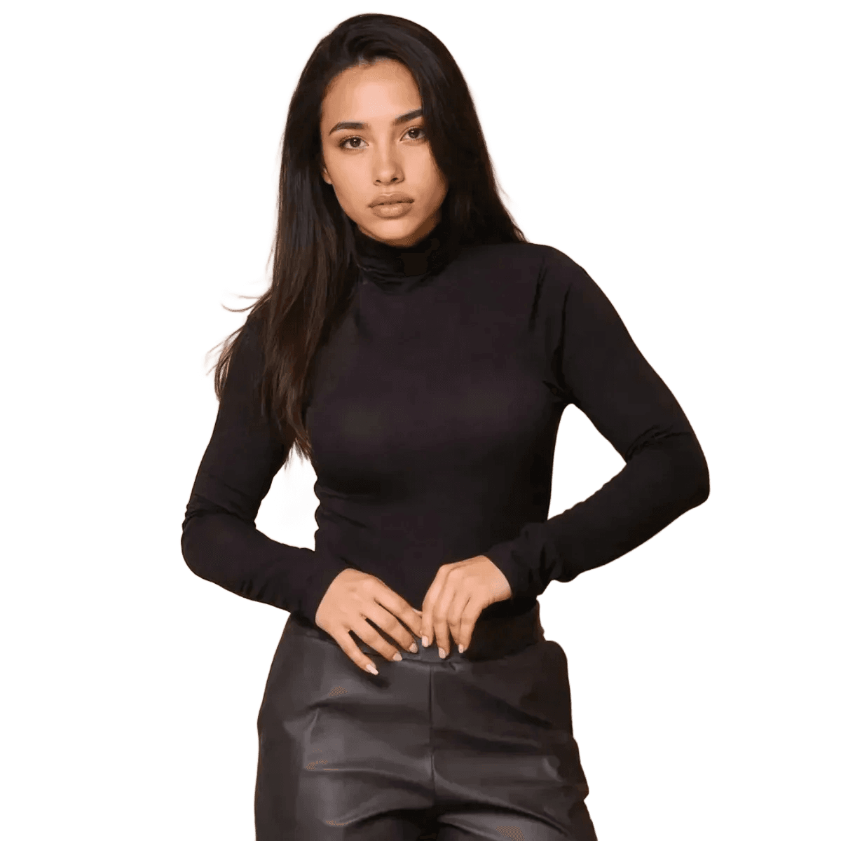 Kit 3 Blusas Feminina Cacharrel Gola Alta Manga Longa Casual
