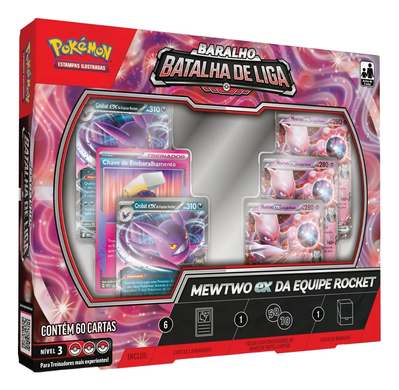 Cartas Pokémon Batalha Mewtwo Equipe Rocket 60 Cards Copag