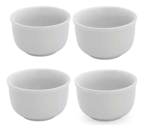 Kit 4 Cumbuca Bowl Porcelana Tigela Açaí Caldos Sopas 470ml