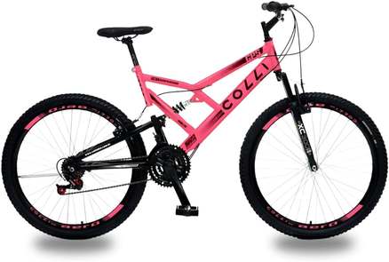 Colli Bike, Bicicleta GPS 148 Dupla Suspensão e Freios V-Brake, Aro 26 Aero, 36 Raias, 21 Marchas