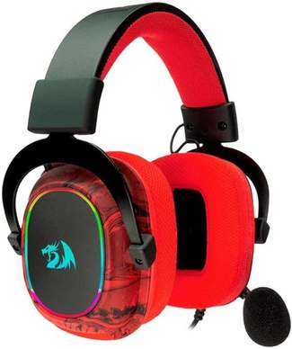 Redragon - Headset Gamer Infernal Ryuji, ID-510RGB, fone de ouvido, Vermelho