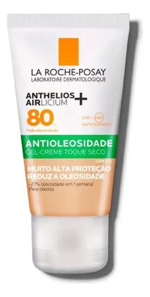 Protetor Solar Facial Antioleosidade com Cor FPS80 Controle da Oleosidade por 12h Reduz Oleosidade e Toque Seco Cor 2.0 Airlicium+ Anthelios La Roche Posay 40g