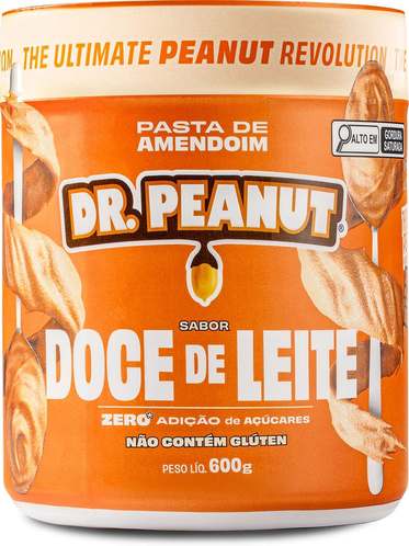 Pasta de Amendoim DR. Peanut Doce de Leite 600G - Com Whey Protein