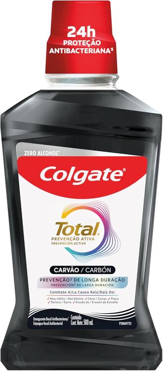 Enxaguante Bucal Multibenefício Colgate Total Carvão Ativado 500ml