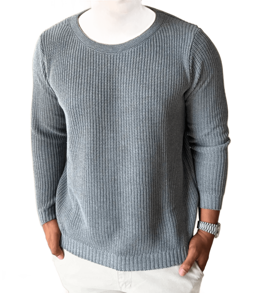Suéter Masculino Lã Tricot Blusa De Frio Social Manga Longa