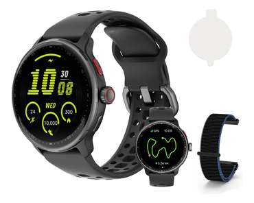 Relógio Inteligente Gps Smartwatch Amoled 3atm Sport Gps Caixa Preto