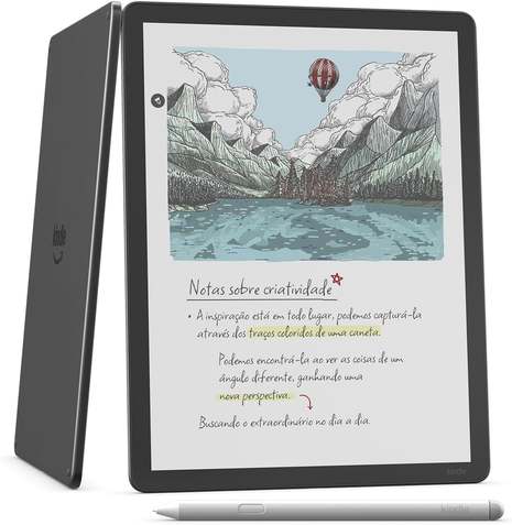 Amazon Kindle Scribe Colorsoft 64GB - Tela colorida de 11" semelhante ao papel, com luz frontal — Fino, leve, potente — Escreva em cadernos, documentos e livros - Grafite