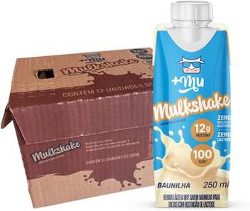 +Mu Mulkshake Bebida Proteica Sabor Baunilha - Pack 12 unidades 250 mL