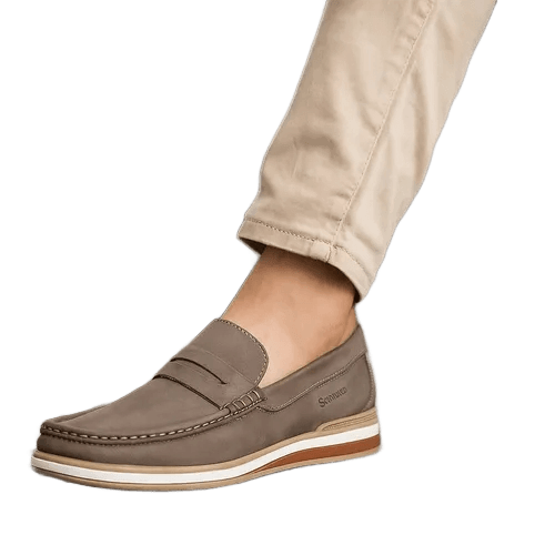 Mocassim Masculino Couro Legitimo Camurça Conforto Versátil