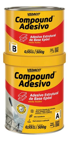 Compound Adesivo Epoxi Estrutural 1 Kg Vedacit