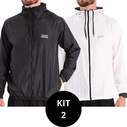 Kit 2 Jaquetas Corta Vento Impermeável Liso Unissex