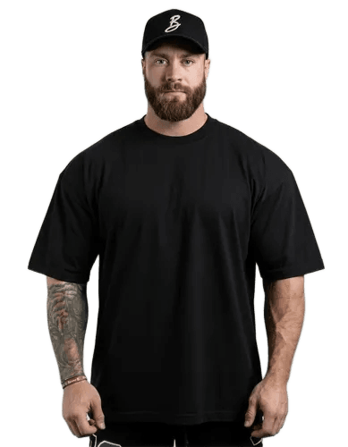 Camiseta Oversized Masculina Academia Casual Algodão Premium