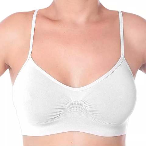 Sutiã Lupo Original Sem Costura Alça Fina Macia Confortável