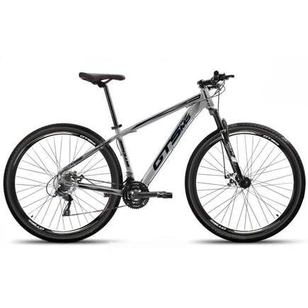 Bicicleta Aro 29 Aluminio Gtsprom5 Intense Freio A Disco 24 Marchas - Cinza+Preto