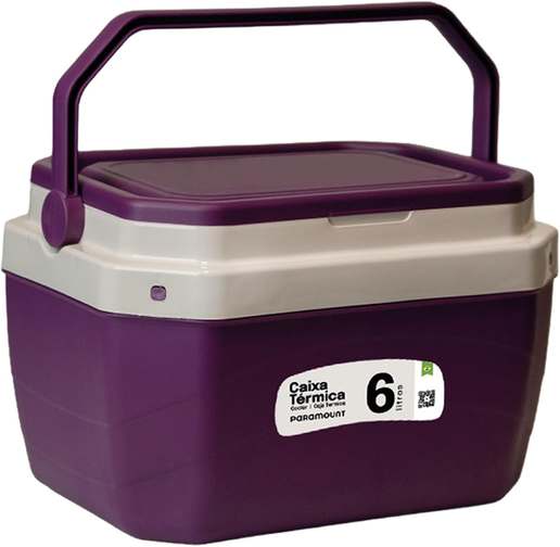 Caixa Térmica Cooler com Alça Paramount para Transporte de Bebidas, Churrasco, Gelo e Alimentos, Ideal para Praia, Camping, Pesca