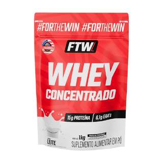 Imagem do produto FTW Whey Concentrado com Proteína Concentrada WPC, Suplemento Alimentar em Pó com 15g de Proteína por Porção, Rico em Aminoácidos Essenciais, Sem Glúten –  na loja Amazon